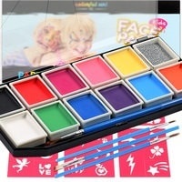 Face Paint Kit For Kids - 12 Vibrant Color Mega Size Palette 