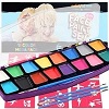 Face Paint Kit - Mega 16 Color Palette, Brushes and Stencils