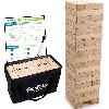 Giant Tumbling Timber Toy - 56 Jumbo Junior Wooden Blocks with Bag