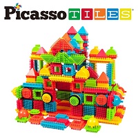 PicassoTiles 240 Piece Bristle Shape Building Block Set