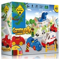 Smart Builder Toys Community & Rescue Car Set with Figures & Accessories